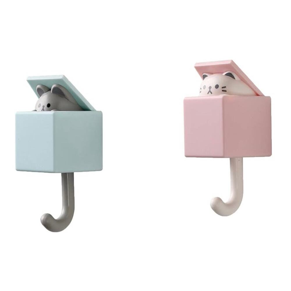 Adhesive Coat Hook,‎ 3 Pcs Cute Pet Hooks for Wall Hanging Decorations